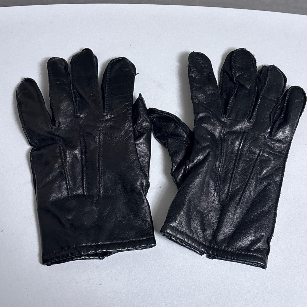 Gates Gloves M Black Cashmere Lined Leather Winter Warm Classic Luxury Driving